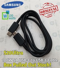 100% Original Samsung 100W 5A Super Fast 2.0 USB-C to USB-C Data Cable