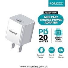Romoss AC20C Mini 20W GaN USB-C Fast Charging Adapter