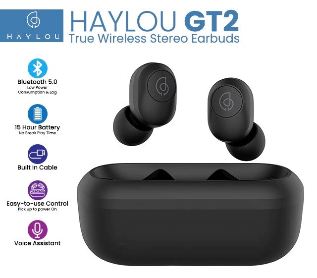 Cable Case Haylou Gt2 Tws Earbuds Haylou Gt2 Volume Control Haylou