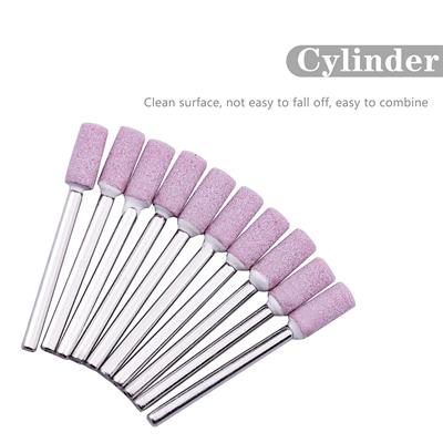 100PCS Grinding Polishing Head Abrasive Stone Mandrel Mounted Buffing Head for Rotary Tools 3mm Shank
