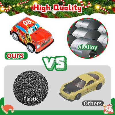 Advent Calendar with Small Toy Cars, 24 Pieces Pull Back Cars