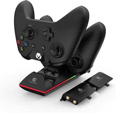 GameSir Xbox One Dual Charging Dock Charger Station with 2x 800mAh Rechargeable Batteries For Xbox One/One S/One X/One Elite Wireless Controller