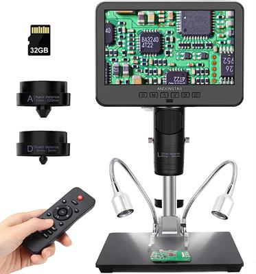 Andonstar HDMI Digital Microscope 2000x  with 7 Inch LCD 3 Lens 2160P UHD Video Record AD246S-M