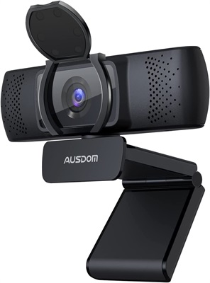 AUSDOM Autofocus 1080P Webcam with Privacy Cover AF640 Full HD Business Web Camera 