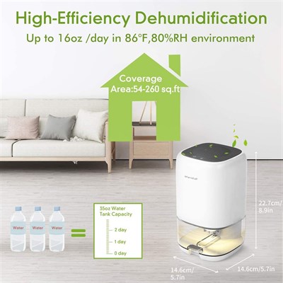 Mini Electric Dehumidifier Ultra Quiet 1000ml