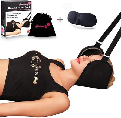 BAMOMBY Hammock For Neck Pain Relief Traction,Portable Cervical Traction Massages Space Expands Device,Relaxing Pain Head