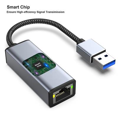 BENFEI USB 3.0 to Gigabit Ethernet Adapter Compatible for MacBook, Surface Pro, PC with Windows [Aluminium Shell&Nylon Cable]