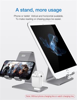 2 in 1 Phone Stand and Charging Dock For Apple iPhone and earphone
