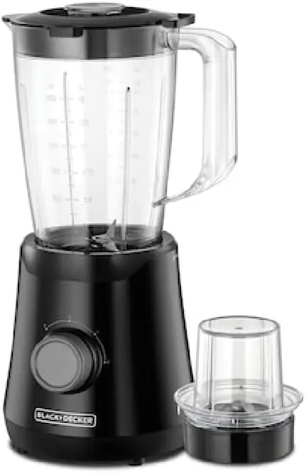 Black & Decker+ 500W Blender with Grinding Mill and Clear 1.5 Liter