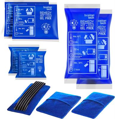 Boston Pack 2 Hot and Cold Reusable Gel Packs for Back, Neck, Shoulder and Knee Pain Relief and Other Injuries