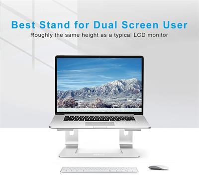 BoYata Laptop Stand Aluminum Ventilated Laptop Holder Notebook Stand Compatible with 10-15.6'' MacBook 