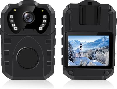 CAMMHD 1296P Body Cam, Body Worn Camera, Waterproof Police Camera with 2 Inch Display,170° Wide Angle,HD Night Vision Professional Portable Chest Recorder(Built-in 64GB)