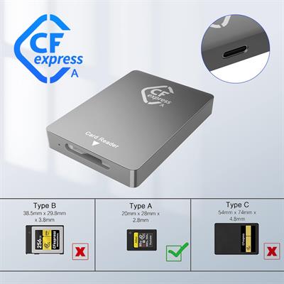 CFexpress Type A Memory Card Reader USB 3.1 Gen 2 10Gbps 