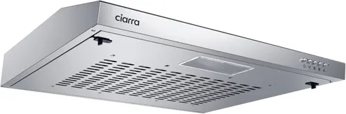 CIARRA CBCS6903 Cooker Hood 60cm,LED Lighting Cooker Hoods,Stainless Steel Wall Cooker Hood,3 Levels, Exhaust Air/Recirculation Mode Push Button Switch [Energy Class C]