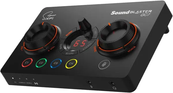 Creative Sound Blaster GC7 Game Streaming USB DAC and Amp with Programmable Buttons and Super X-Fi