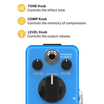 Donner Compressor Pedal Ultimate Comp Guitar Effect Pedal