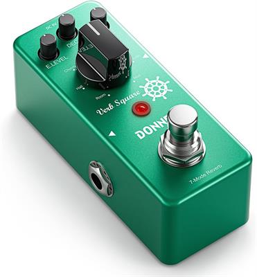 Donner Reverb Guitar Pedal, Verb Square Digital Reverb 7 Modes Room, Hall, Church, Spring, Plate, Studio, Mod, True Bypass