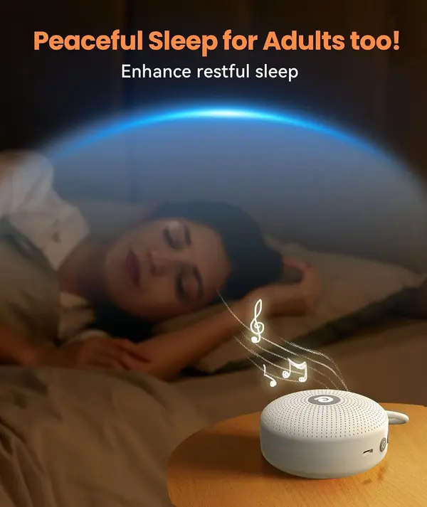 Dreamegg Portable White Noise Machine Sound Therapy for Baby Adult 
