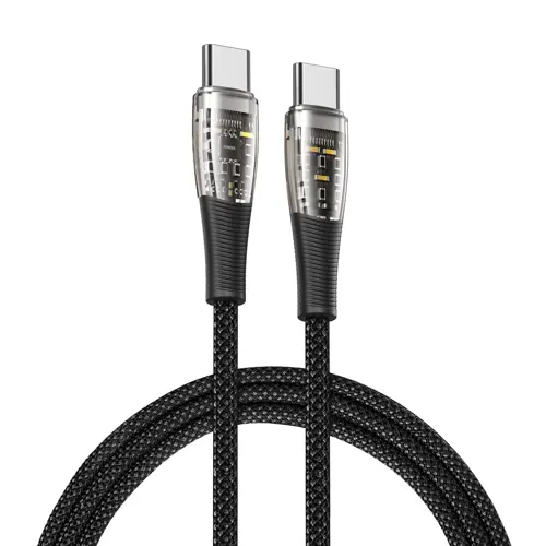 Duzzona PD Fast Charging Cable A6 Transparent USB C To USB C 65W