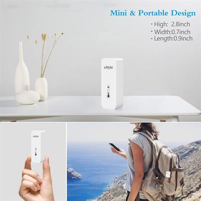 eMylo WiFi Humidity Thermometer Hygrometer Digital Indoor Humidity Sensor with Smart App and Data Recording 