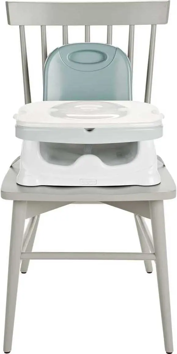 Fisher-Price Baby Deluxe Booster Seat Hook-on Portable Dining Chair with Dishwasher Safe Tray
