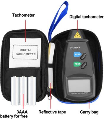 FITNATE Digital RPM Tachometer, Non-Contact Rotation Photo, 2.5 ~ 99,999 RPM Accuracy DT-2234A