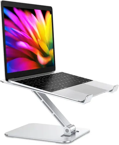 Aluminum Foldable Laptop Stand Height Adjustable Ergonomic Computer Stand for Desk Portable Riser Holder Mount