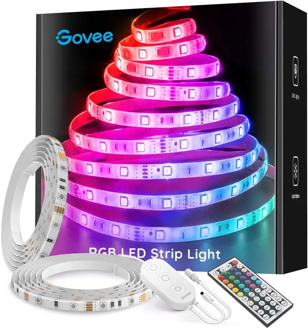 Govee RGB LED Strip Lights with Remote Waterproof (2 x 5m)
