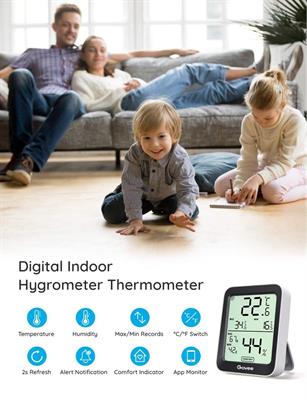 Govee Smart Room Thermometer Hygrometer Bluetooth Digital Indoor Humidity Meter