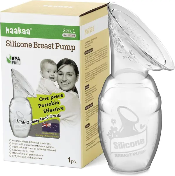 haakaa Manual Breast Pump for Breastfeeding 4oz 100ml 