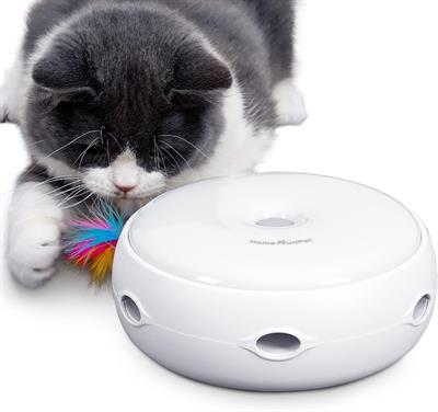 HAPPY HACHI Pet Cat Toy Interactive Feather Smart Kitten Teaser Toy Electronic Auto Three Modes Random Stimulates