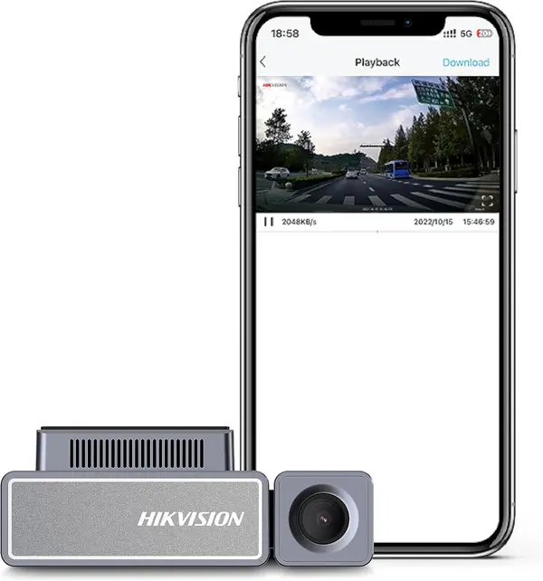 Hikvision C8 4K Dashcam Wifi Wide-angle Lens Built-in Microphone And Speaker GPS G-sensor App Control Voice Recognition Up To 256GB ADAS Features 