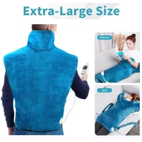 Hosome Extra Large Heat Pad for Back Shoulder Neck Pain Relief, Electric Heating Wrap Back Warmer with 6 Heating Levels & 2 Hours Auto Shut-Off, Over-Heating Protection