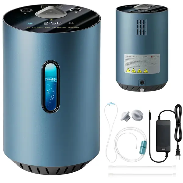Hydrogen Inhalation Machine 225mL/min 2 in 1Portable HO-Separation Hydrogen Water Generator 1600ppb Molecular Hydrogen H2 Inhaler SPE Water Ionizer for Home