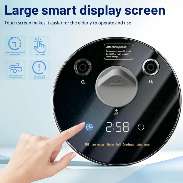 Hydrogen Inhalation Machine 225mL/min 2 in 1Portable HO-Separation Hydrogen Water Generator 1600ppb Molecular Hydrogen H2 Inhaler SPE Water Ionizer for Home