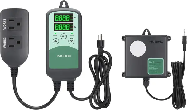 Inkbird Programmable CO2 Controller Carbon Dioxide Meter for Grow Room and CO2 Generator With S01 Sensor ICC-500T UK Socket