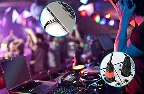 J&D 3.5mm 1/8 inch to Dual XLR Y Splitter Cable Unbalanced 2 XLR Male to 3.5mm TRS Male Interconnect Stereo Audio Cable 6 Feet