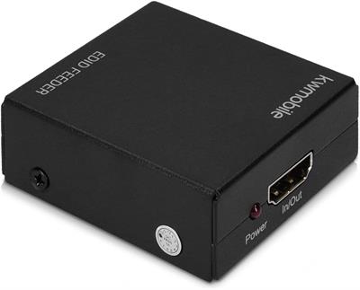 kwmobile HDMI EDID Manager Audio and Video Emulator Adapter to Convert Signals for Blu-Ray Player, Game Console, TV, Projector, Sound Bar, Monitor
