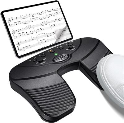 LEKATO Bluetooth Page Turner Wireless Page Turner Pedal for Tablets, Rechargeable Bluetooth Page Turner Pedal Silent Bluetooth Foot Pedal Page Turner for Ipad Tablets Smartphones App Controller