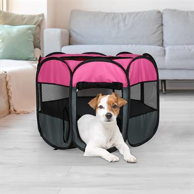 MC Star Oxford Puppy Playpen Foldable Play Pen for Dogs Cats 125 x 125 x 64 cm