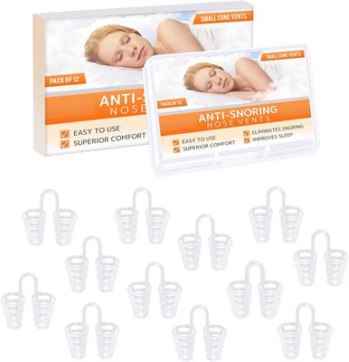  Mobi Lock Nose Vent Sinus Relief Dilator Anti Snoring (Pack of 12 Small Size) Hard Silicone Vents