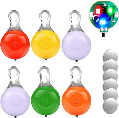 morpilot Dog Cat Collar Light, 6PCS Colorful Clip-On Dog Lights for Collars Waterproof Safety Pet Light for Night Walking with 3 Flashing Modes