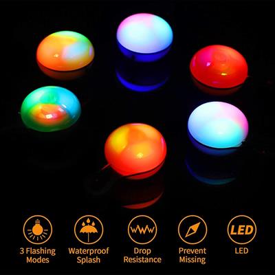 morpilot Dog Cat Collar Light, 6PCS Colorful Clip-On Dog Lights for Collars Waterproof Safety Pet Light for Night Walking with 3 Flashing Modes