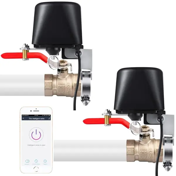 Motorized Smart Wifi Valve Actuator Automatic Water Shutoff Controller (Pack of 2)