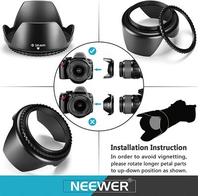 Neewer Professional UV CPL FLD Lens Filter and Neutral Density Filter (ND2, ND4, ND8) (58mm)