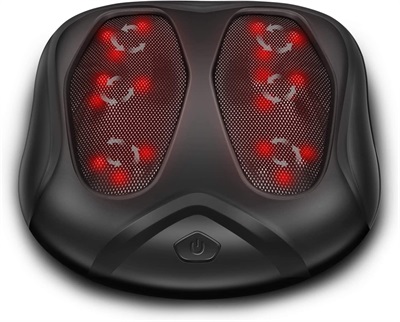 Nekteck Foot Massager with Heat, Shiatsu Heated Elecric Keading Foot Massager Machine, with 6 Massage Heads,18 Rotating Massager Modes