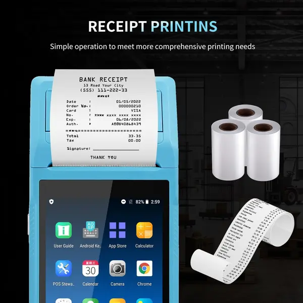 NETUM Handheld PDA Android 11.0 POS Terminal Receipt Printer