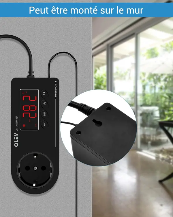 NICREW Digital LED Heating and Cooling Temperature Controller Thermostat 