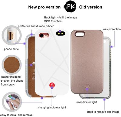 ONTA LED Light Up Luminous Selfie Case for iPhone 7 plus,8 plus 5.5 
