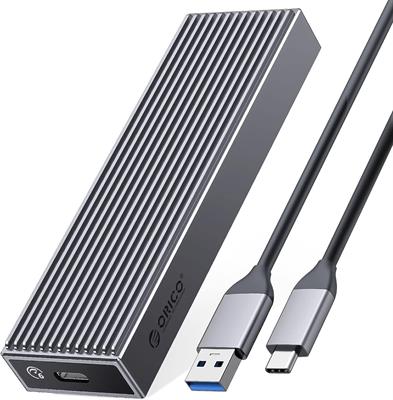 ORICO M.2 SATA SSD Enclosure Reader USB3.2 6Gbps, Tool-Free Type-C External SSD Adapter Support UASP Trim for M2 SATA NGFF 2230/2242/2260/2280 SSD with B Key/B+M Key (Not for NVMe)